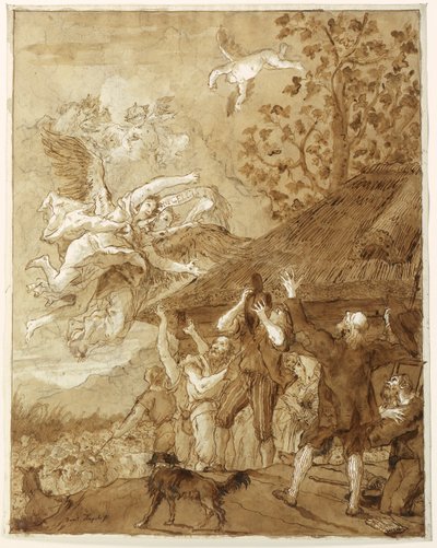 Bebudelsen av hyrdene av Giovanni Domenico Tiepolo