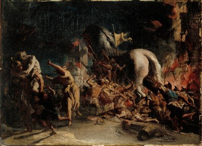 Beleiringen av Troja, ca 1760. av Giovanni Domenico Tiepolo