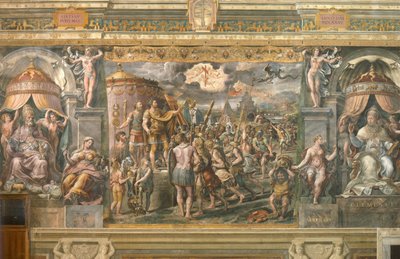 Korsets åpenbaring for keiser Konstantin, 1517-1524 av Gianfrancesco Penni