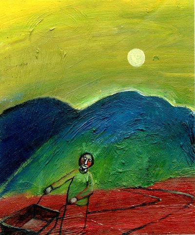Jeg hadde alt jeg trengte, 2003 (olje på papir) av Gigi Sudbury