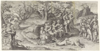 Ekteskap med Isak og Rebekka (ark 1) av Gijsbert Van Veen