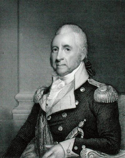 Generalmajor John Brooks (1752-1825) gravert av Asher Brown Durand (1796-1886) etter en kopi av originalen av James Herring (1794-1867) (gravering) av Gilbert (after) Stuart
