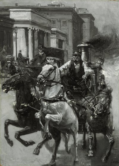 Rush to the Fire, ca. 1900 av Gilbert Gaul