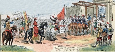 Beleiring av La Rochelle - Frankrikes historie: Entrment av kong Louis XIII (1601-1643) og kardinal de Richelieu (Armand Jean du Plessis av Gilbert Gilbert