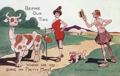 Før vår tid: hvor går du min vakre hushjelp? (chromolitho) av Gilbert Morris Payne