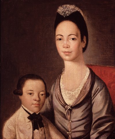 Fru Aaron Lopez og hennes sønn, Joshua av Gilbert Stuart