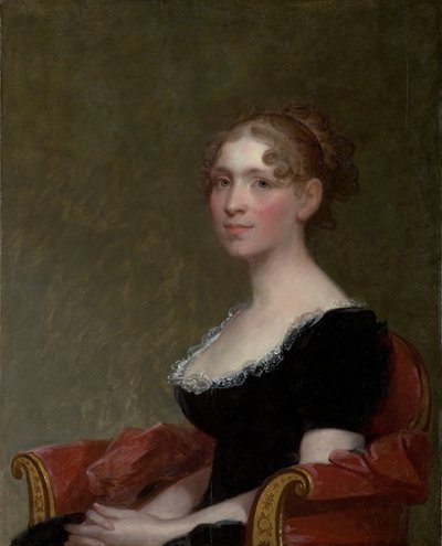 Mrs. Charles Davis (Eliza Bussey) (1783–1841), ca. 1808-09 (olje på trepanel) av Gilbert Stuart