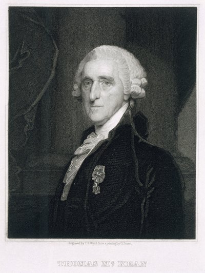 Portrett av Thomas McKean, gravert av Thomas B. Welch (1814-74) av Gilbert Stuart