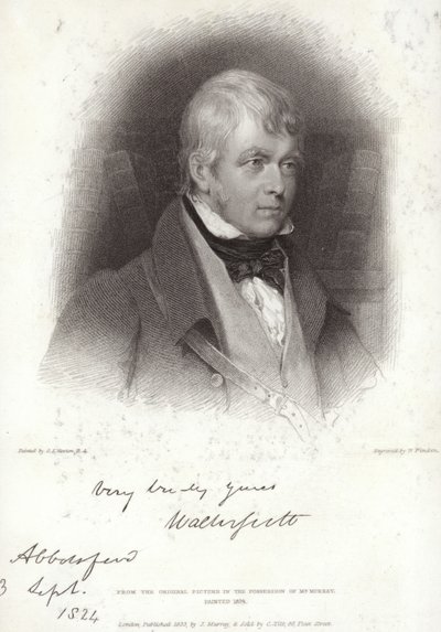 Portrett av Sir Walter Scott av Gilbert Stuart Newton