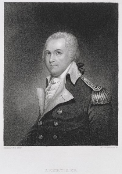 General Henry Lee (1756-1818), gravert av John Francis Eugene PrudHomme (1800-92) etter en kopi av det originale maleriet av James Herring (1794-1867) av Gilbert after Stuart
