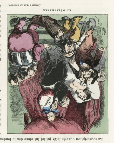 Illustrasjon av Louis Alexandre Gosset de Guines dit Gill (1840-1885) for omslaget til L'Eclipse av Gill