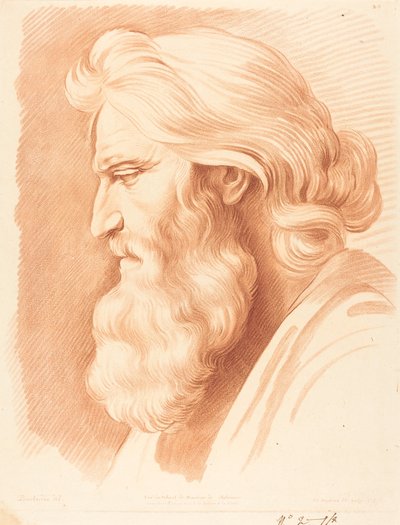 Leder for en ærverdig mann av Gilles Antoine Demarteau after Edme Bouchardon