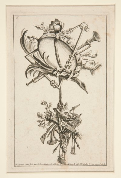 Ett ark fra Several Trophees av Gilles Demarteau