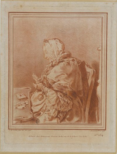 Portrett av Madame Geoffrin 1699-1777, 1770. av Gilles Demarteau