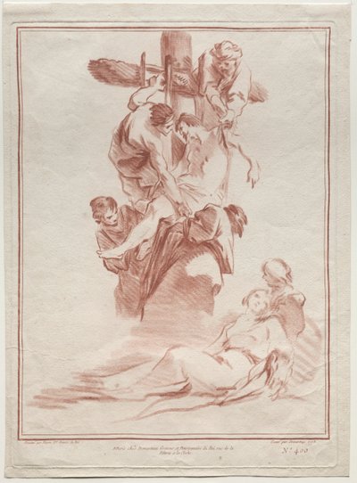 Nedstigningen fra korset, 1773. av Gilles Demarteau