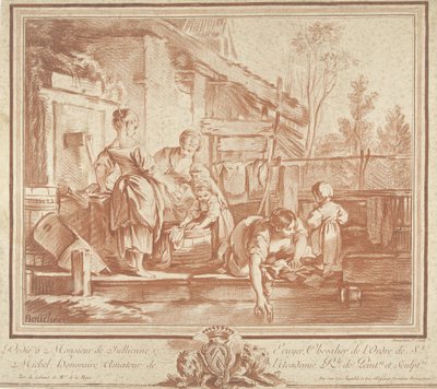 Vaskedamer og barn av Gilles Demarteau