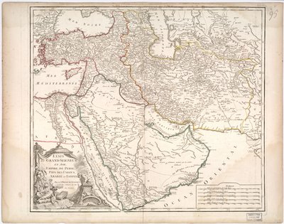 Stater av Grand Seignor i Asia - Empire of Persia, Land of the Usbecs, Arabia og Egypt av Gilles Robert De Vaugondy