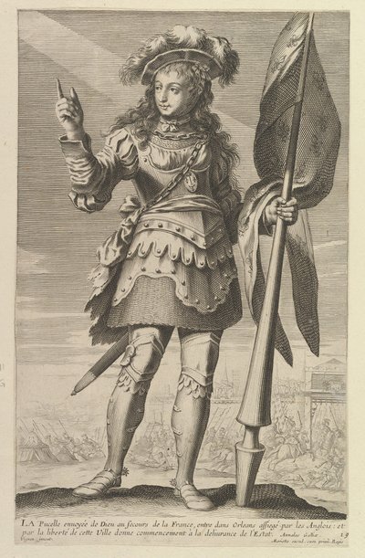The Maid of Orleans, 1647. Skapere: Gilles Rousselet, Abraham Bosse. av Gilles Rousselet and Abraham Bosse