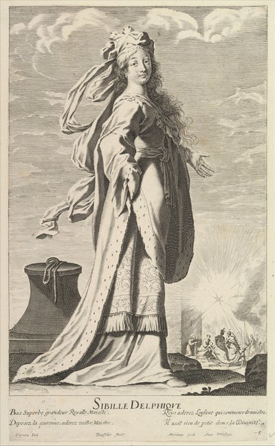 Delphic Sibyl, ca. 1635. Skapere: Gilles Rousselet, Abraham Bosse. av Gilles Rousselet and Abraham Bosse