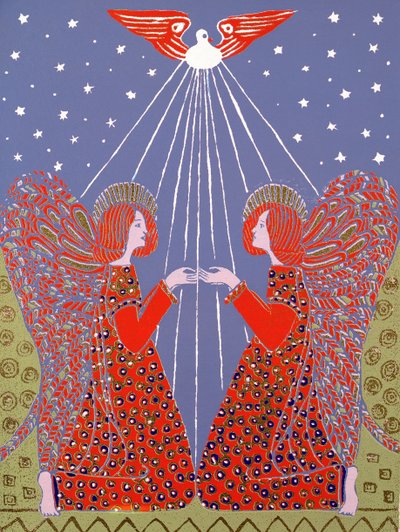Christmas 77 (silketrykk) av Gillian Lawson