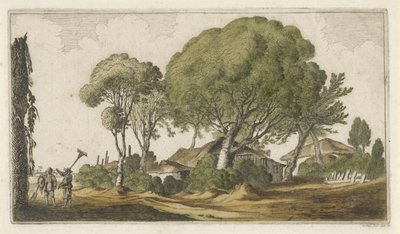 Gårder mellom trær Tolv landskap (serietittel) av Gillis van Scheyndel (I)