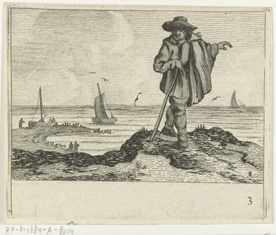 Sanddynelandskap med rullator Verscheyden Strender og vannlandskap utført av Jan Percelles (serietittel) av Gillis van Scheyndel (I)