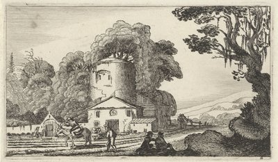 Landskap med tårn Tolv landskap med figurer (serietittel) av Gillis van Scheyndel (I)