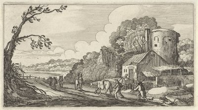 Landskap med reisende Tolv landskap med figurer (tittel på objekt) av Gillis van Scheyndel (I)