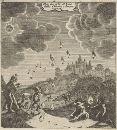 Zons- en maansverduistering Tilsløringen av solen og månen, den fallende stjernen, himmelens risting (tittel på objekt) av Gillis van Scheyndel (I)