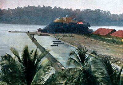 Port Blair, hovedstaden på Andaman- og Nicobarøyene, Det indiske hav, ca 1890 av Gillot