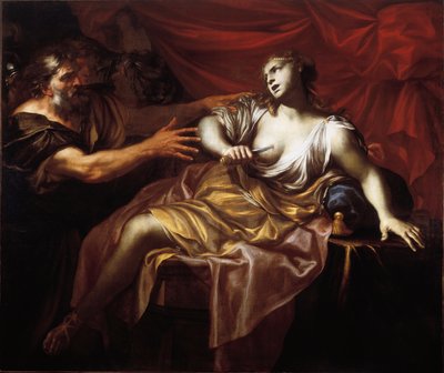 Lucretias selvmord (olje på lerret) av Gio Raffaele Badaracco
