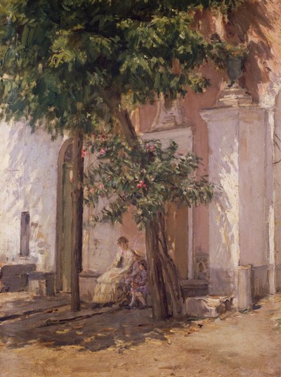 Villa Garzoni, av Gioacchino Toma (1836-1893), maleri. av Gioacchino Toma