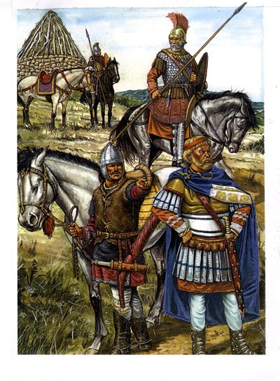 Barbar: en hunerkriger, en gotisk kriger og en romersk soldat av Giorgio Albertini