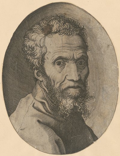 Portrett av Michelangelo av Giorgio Ghisi