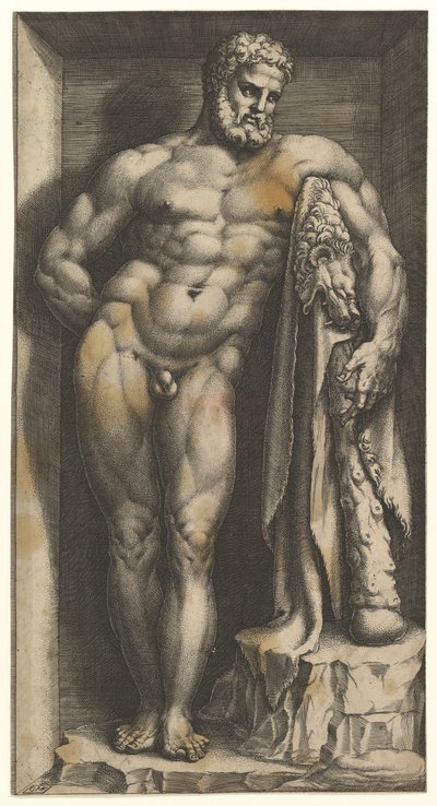 Farnese Hercules, slutten av 1570-tallet. av Giorgio Ghisi