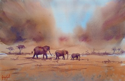 Afrikansk elefants reise av Giorgio Gosti