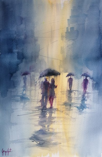 Paraplyer fra Rainy City av Giorgio Gosti