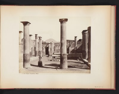 Utsikt over ruinene av huset til Marco Olconio i Pompeii, Italia (Pompeii) Casa di Marco Olconio (tittel på objekt) av Giorgio Sommer (attributed to)