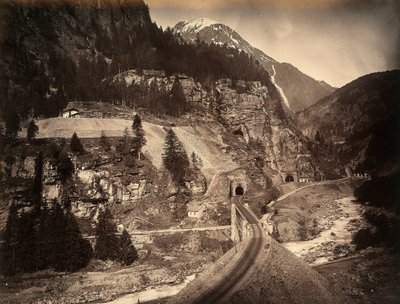 En strekning av San Gottardo-jernbanen ved Faido av Giorgio Sommer