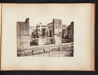 Utsikt over ruinene av Casa di Salustio i Pompeii, Italia Casa di Salustio Pompei (tittel på objekt) av Giorgio Sommer