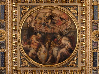 Allegorier av kvartalene Santo Spirito og Santa Croce av Giorgio Vasari