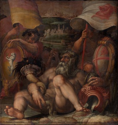 Allegori om Colle val dElsa og San Gimignano, 1563-1565 av Giorgio Vasari