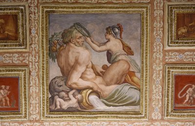 Ceres sykepleier Triptolemus, detalj av Altoviti-taket, freskomaleri fra 1553 av Giorgio Vasari