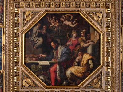 Cosimo studerer inntak av Siena av Giorgio Vasari