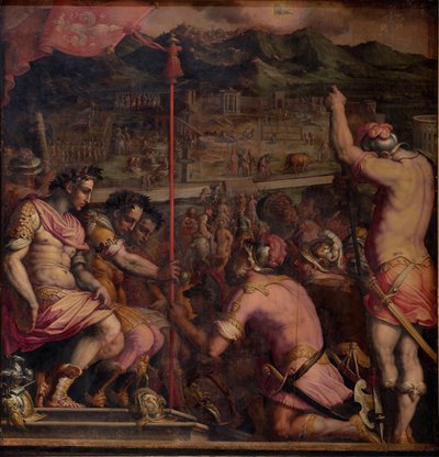 Stiftelsen av Florentia, en romersk bosetning, 1563-1565 av Giorgio Vasari