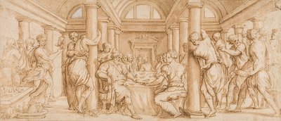 Bryllupsfesten til Ester og Ahasverus av Giorgio Vasari