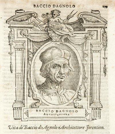 Milan, Biblioteca Braidense, Vite de piv excellent, Giorgio Vasari 1568, 38 Giuliano di Baccio d#39;Agnolo av Giorgio Vasari