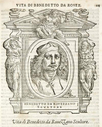 Milan, Biblioteca Braidense, Vite de piv excellent, Giorgio Vasari 1568, Benedetto da Rovezzano av Giorgio Vasari