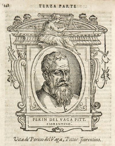 Milano, Braidense bibliotek, Vite de piv excellent, Giorgio Vasari 1568, Perin del Vaga av Giorgio Vasari