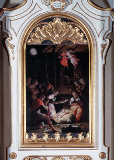 Nativity (olje på lerret av Giorgio Vasari